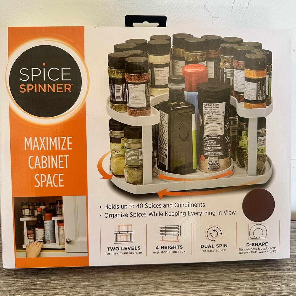 Dual Spin Organizer - White